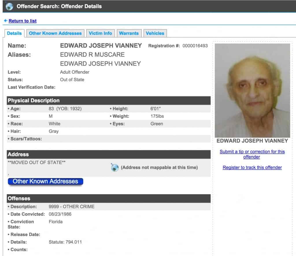 Edward Muscare’s mug shot.